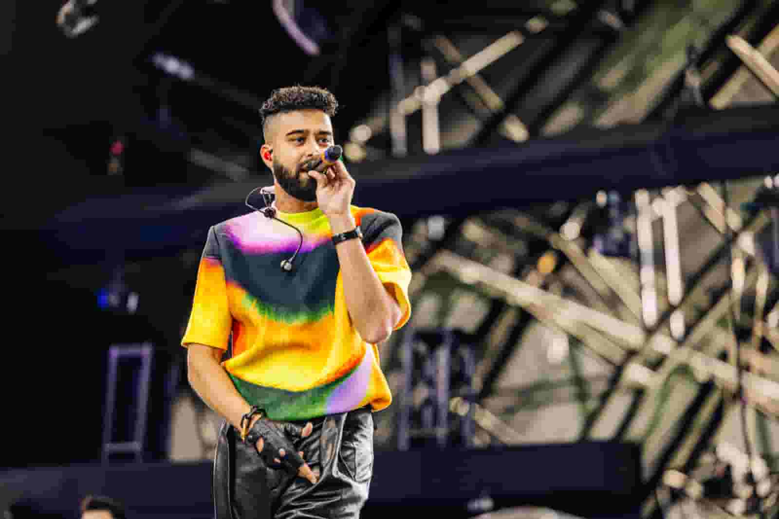 AP Dhillon performs at the 2024 Coachella Valley Music And Arts Festival in Indio, California (Matt Winkelmeyer/Getty Images for Coachella)