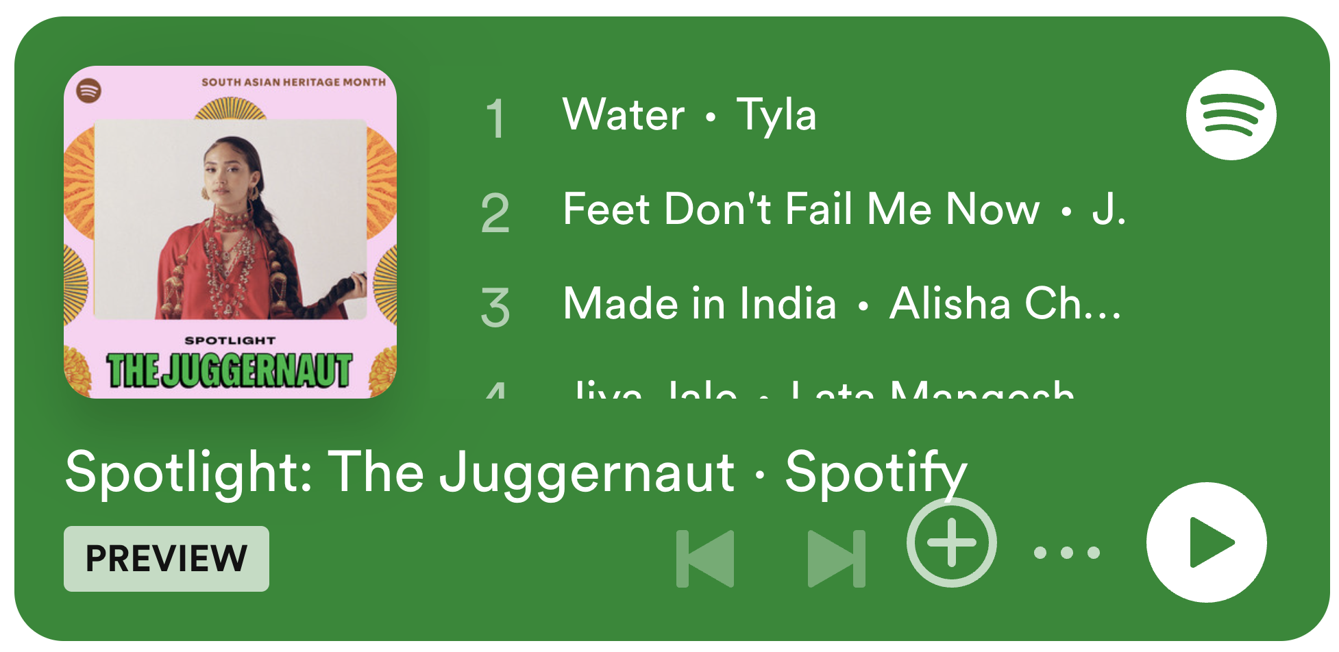 The Juggernaut's Spotify Playlist